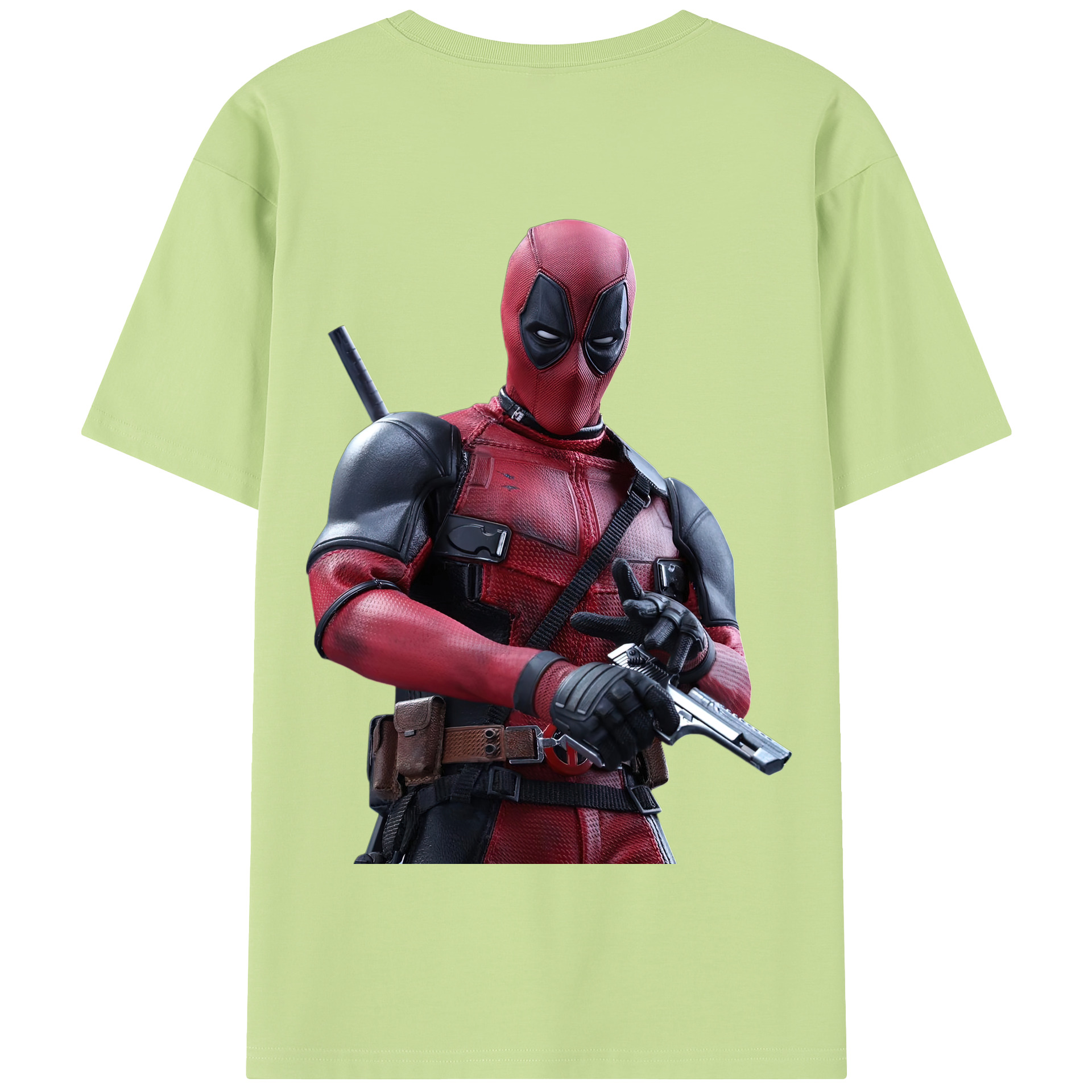 （画像用） Deadpool デッドプール 綿100％半袖Tシャツ（背面プリント）